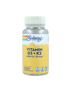 Solaray Vitamina D3 + K2 60 cápsulas