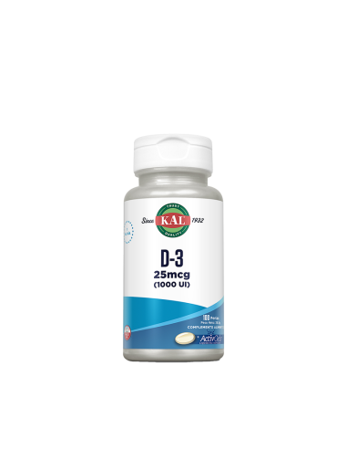 Kal vitamina D3 25mcg (1000 UI) 100 perlas